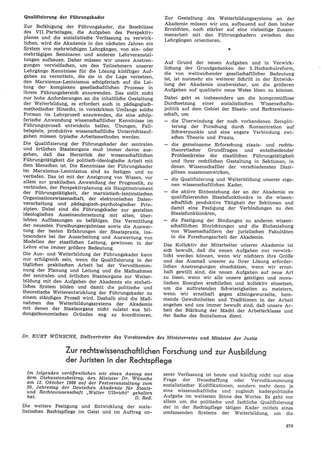 Neue Justiz (NJ), Zeitschrift für Recht und Rechtswissenschaft [Deutsche Demokratische Republik (DDR)], 22. Jahrgang 1968, Seite 679 (NJ DDR 1968, S. 679)