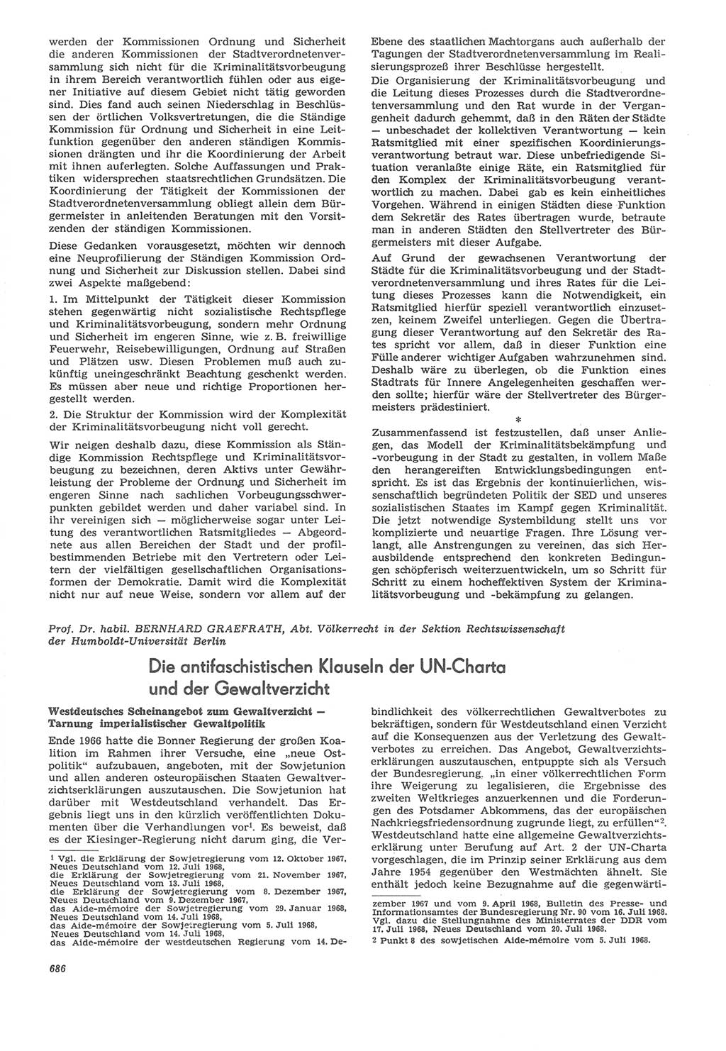 Neue Justiz (NJ), Zeitschrift für Recht und Rechtswissenschaft [Deutsche Demokratische Republik (DDR)], 22. Jahrgang 1968, Seite 686 (NJ DDR 1968, S. 686)