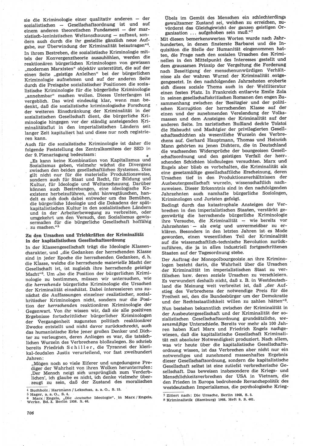 Neue Justiz (NJ), Zeitschrift für Recht und Rechtswissenschaft [Deutsche Demokratische Republik (DDR)], 22. Jahrgang 1968, Seite 706 (NJ DDR 1968, S. 706)