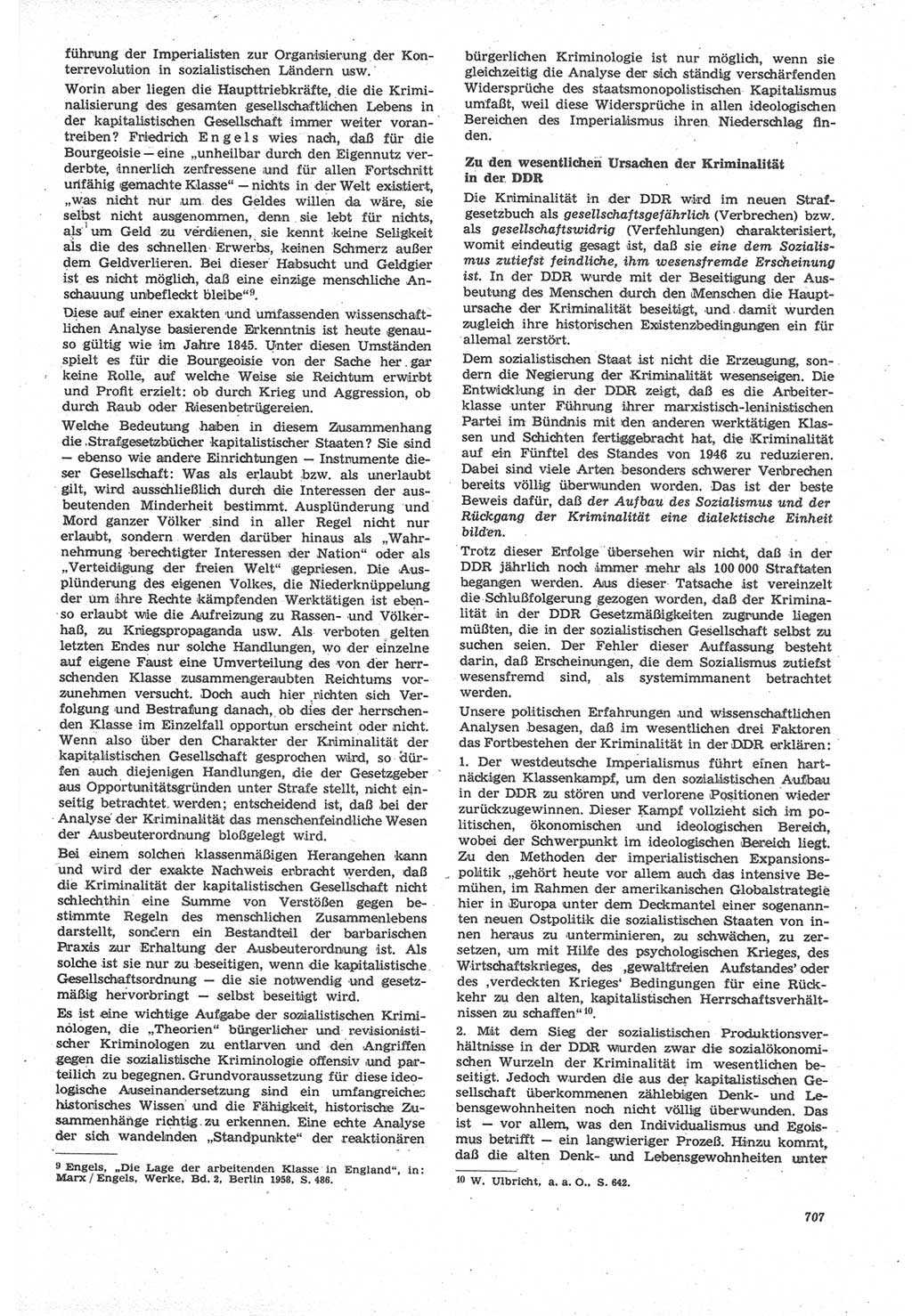 Neue Justiz (NJ), Zeitschrift für Recht und Rechtswissenschaft [Deutsche Demokratische Republik (DDR)], 22. Jahrgang 1968, Seite 707 (NJ DDR 1968, S. 707)