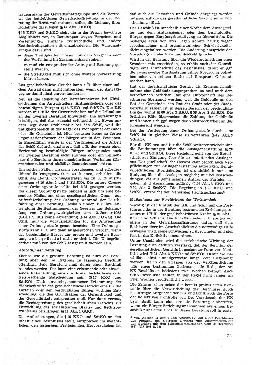 Neue Justiz (NJ), Zeitschrift für Recht und Rechtswissenschaft [Deutsche Demokratische Republik (DDR)], 22. Jahrgang 1968, Seite 711 (NJ DDR 1968, S. 711)