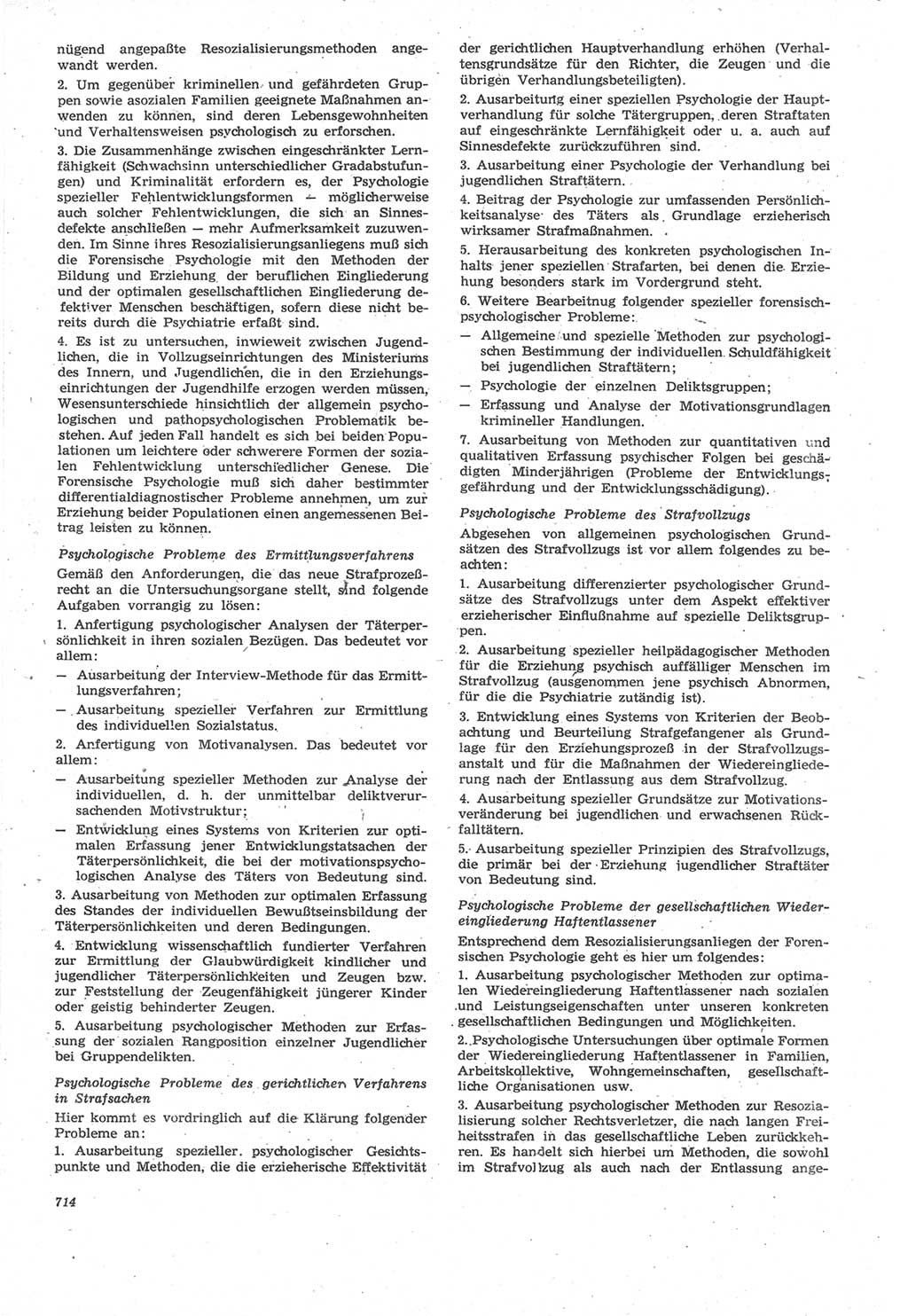 Neue Justiz (NJ), Zeitschrift für Recht und Rechtswissenschaft [Deutsche Demokratische Republik (DDR)], 22. Jahrgang 1968, Seite 714 (NJ DDR 1968, S. 714)