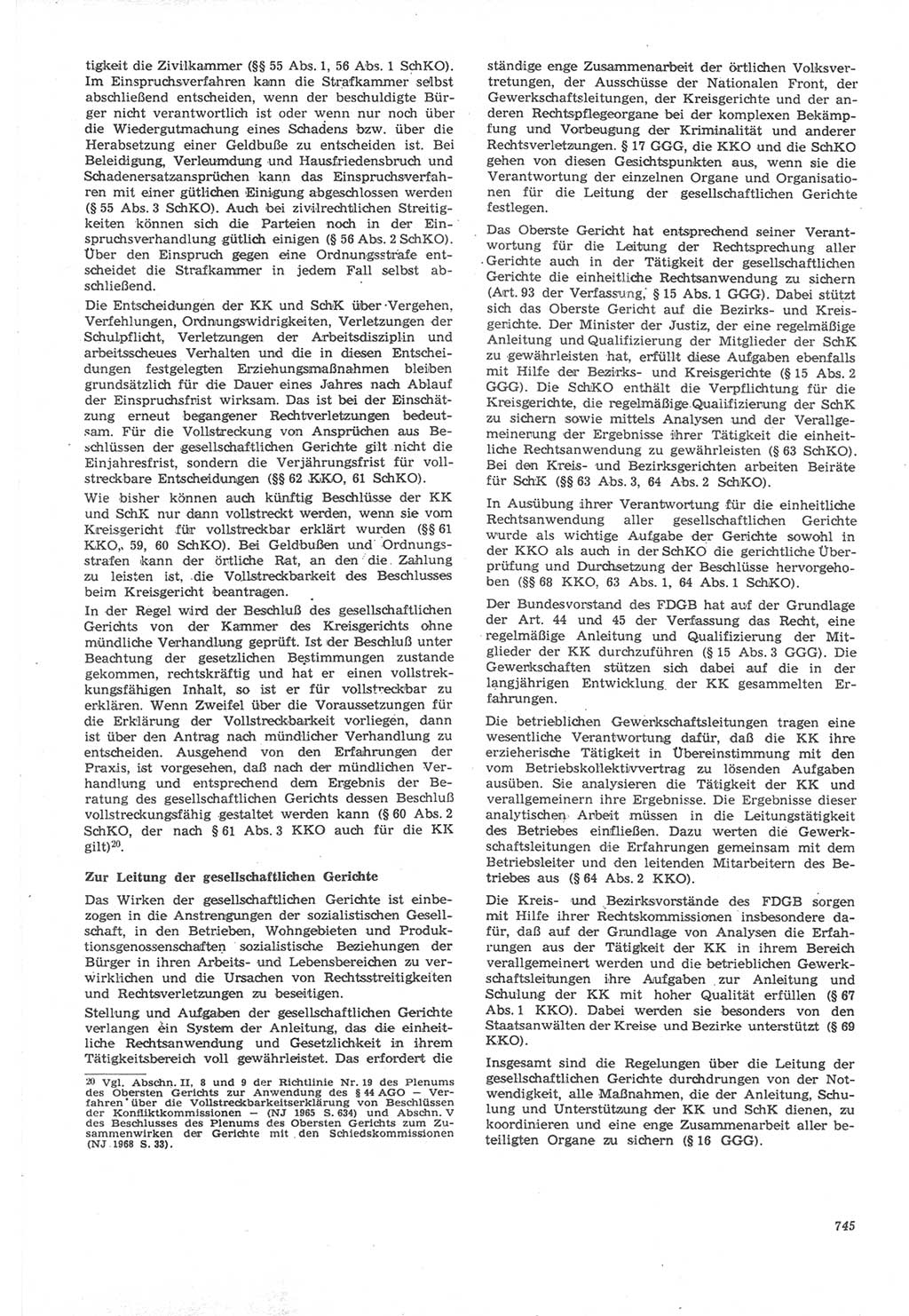 Neue Justiz (NJ), Zeitschrift für Recht und Rechtswissenschaft [Deutsche Demokratische Republik (DDR)], 22. Jahrgang 1968, Seite 745 (NJ DDR 1968, S. 745)