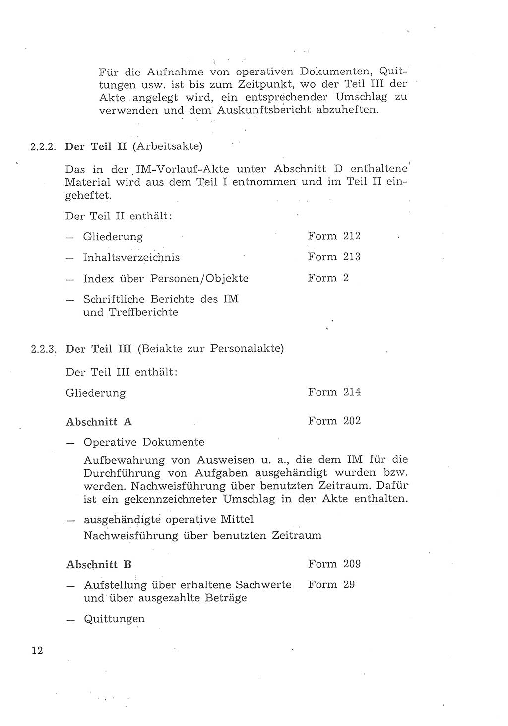 1. Durchführungsbestimmung zur Richtlinie 1/68 des Ministers für Staatssicherheit, Ordnung für die Führung der Personal- und Arbeitsakte für Inoffizielle Mitarbeiter des Ministeriums für Staatssicherheit - Aktenordnung für IM -, Deutsche Demokratische Republik (DDR), Ministerium für Staatssicherheit (MfS), 1. Stellvertreter des Ministers, Vertrauliche Verschlußsache (VVS) 008-27/69, Berlin 1969, Seite 12 (1. DB RL 1/68 DDR MfS 1. Stellv. Min. VVS 008-27/69 1969, S. 12)