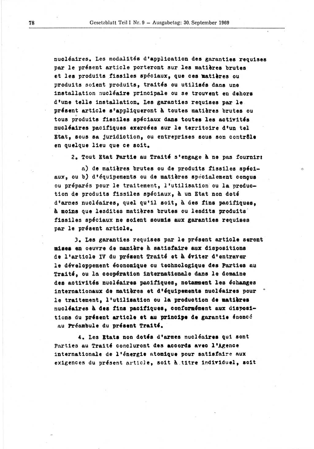 Gesetzblatt (GBl.) der Deutschen Demokratischen Republik (DDR) Teil Ⅰ 1969, Seite 78 (GBl. DDR Ⅰ 1969, S. 78)