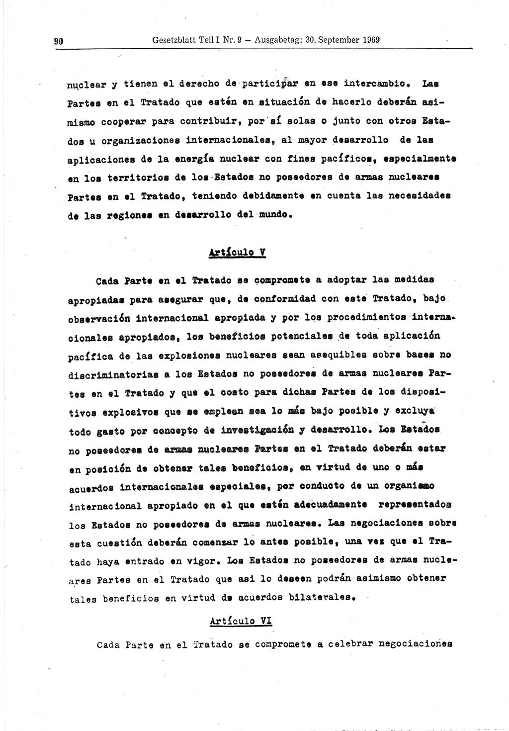Gesetzblatt (GBl.) der Deutschen Demokratischen Republik (DDR) Teil Ⅰ 1969, Seite 90 (GBl. DDR Ⅰ 1969, S. 90)