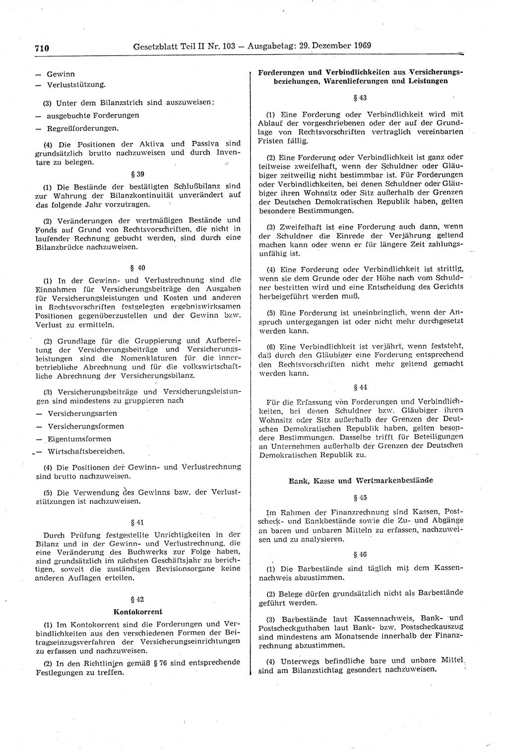 Gesetzblatt (GBl.) der Deutschen Demokratischen Republik (DDR) Teil ⅠⅠ 1969, Seite 710 (GBl. DDR ⅠⅠ 1969, S. 710)