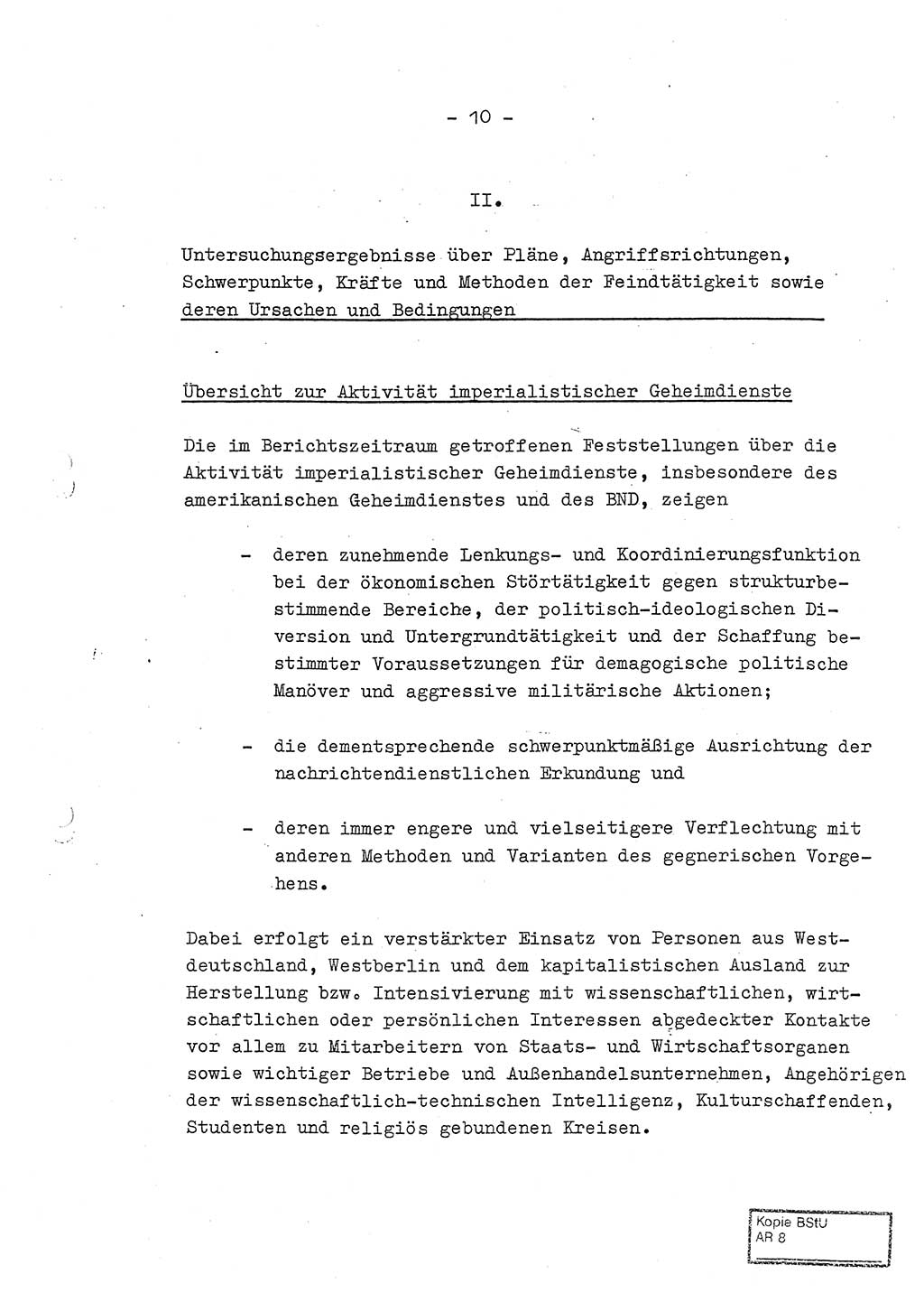 Jahresbericht der Hauptabteilung (HA) Ⅸ 1969 des Ministeriums für Staatssicherheit (MfS) der Deutschen Demokratischen Republik (DDR), Berlin 1970, Seite 10 (J.-Ber. MfS DDR HA Ⅸ /69 1970, S. 10)