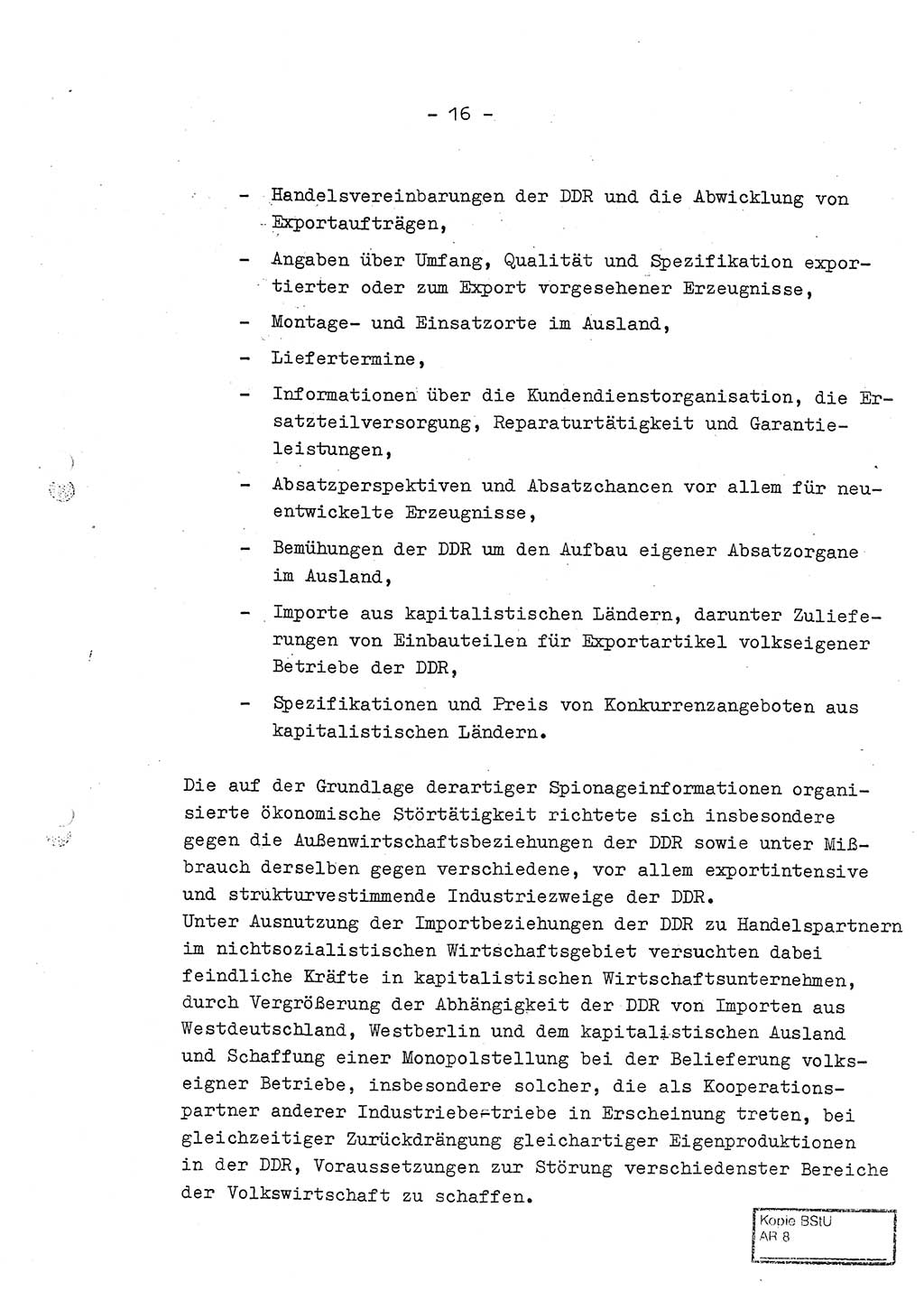 Jahresbericht der Hauptabteilung (HA) Ⅸ 1969 des Ministeriums für Staatssicherheit (MfS) der Deutschen Demokratischen Republik (DDR), Berlin 1970, Seite 16 (J.-Ber. MfS DDR HA Ⅸ /69 1970, S. 16)