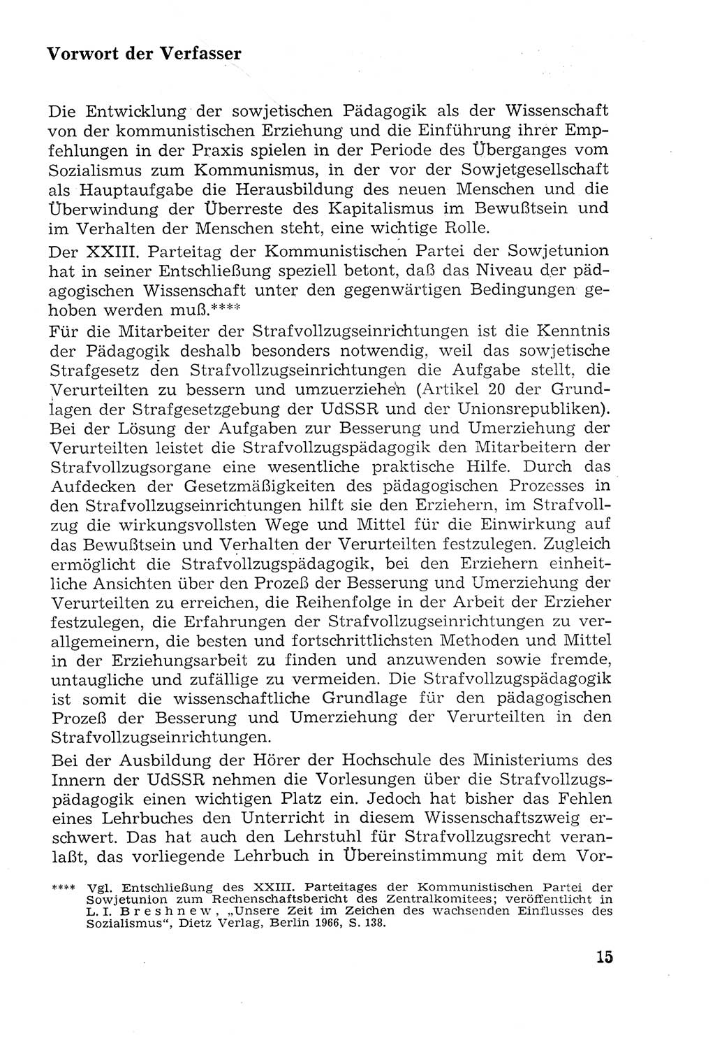 Lehrbuch der Strafvollzugspädagogik [Deutsche Demokratische Republik (DDR)] 1969, Seite 15 (Lb. SV-Pd. DDR 1969, S. 15)