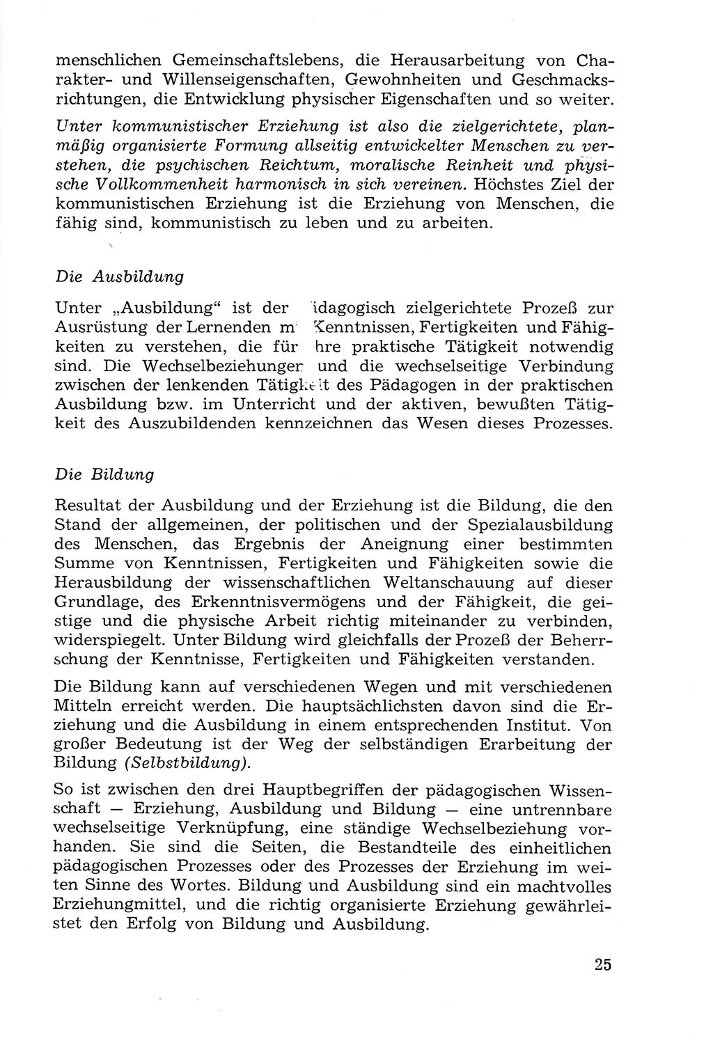Lehrbuch der Strafvollzugspädagogik [Deutsche Demokratische Republik (DDR)] 1969, Seite 25 (Lb. SV-Pd. DDR 1969, S. 25)