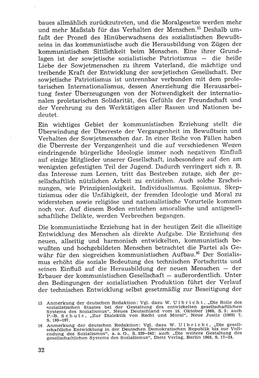 Lehrbuch der Strafvollzugspädagogik [Deutsche Demokratische Republik (DDR)] 1969, Seite 32 (Lb. SV-Pd. DDR 1969, S. 32)