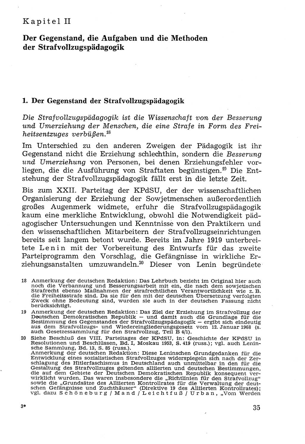 Lehrbuch der Strafvollzugspädagogik [Deutsche Demokratische Republik (DDR)] 1969, Seite 35 (Lb. SV-Pd. DDR 1969, S. 35)