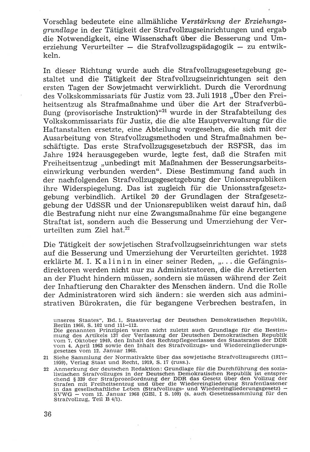Lehrbuch der Strafvollzugspädagogik [Deutsche Demokratische Republik (DDR)] 1969, Seite 36 (Lb. SV-Pd. DDR 1969, S. 36)