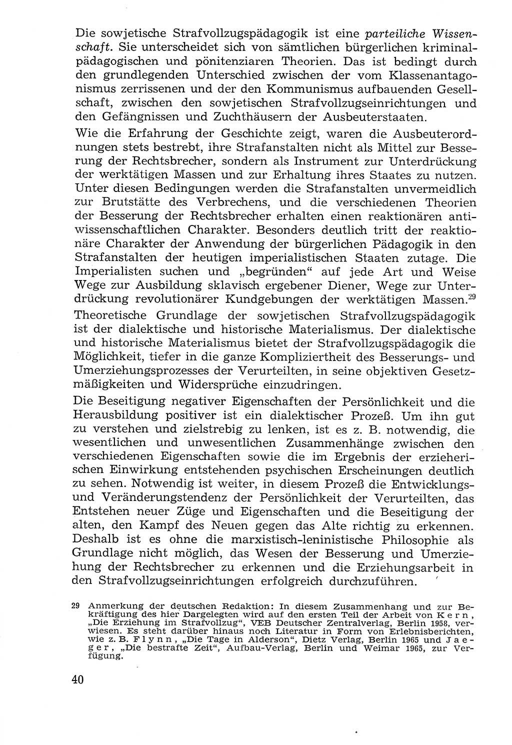Lehrbuch der Strafvollzugspädagogik [Deutsche Demokratische Republik (DDR)] 1969, Seite 40 (Lb. SV-Pd. DDR 1969, S. 40)