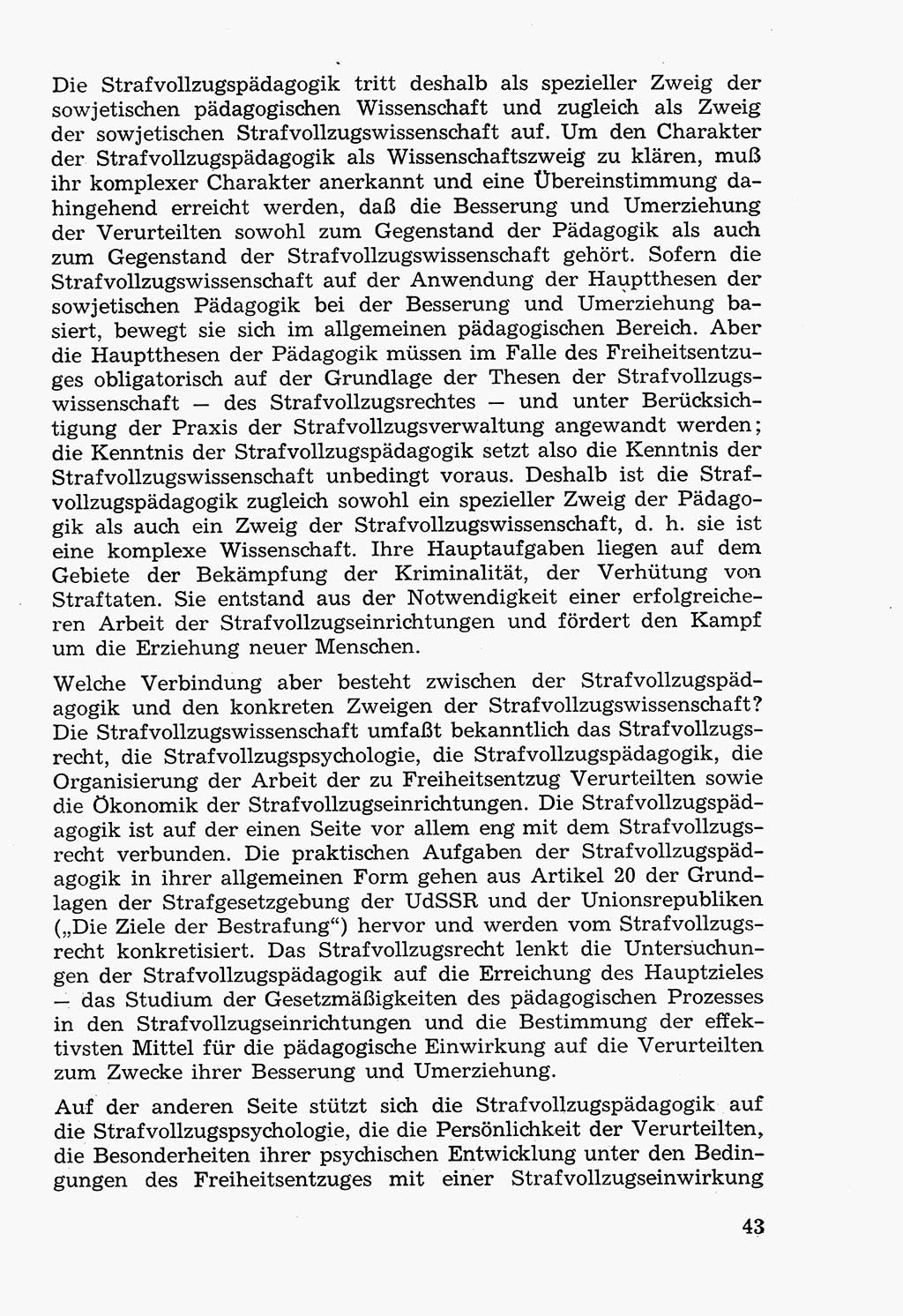 Lehrbuch der Strafvollzugspädagogik [Deutsche Demokratische Republik (DDR)] 1969, Seite 43 (Lb. SV-Pd. DDR 1969, S. 43)