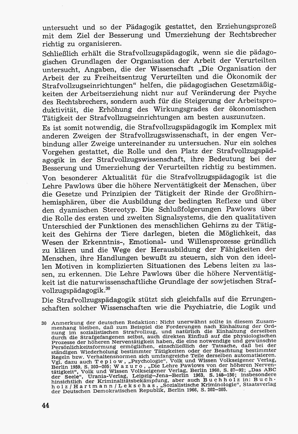 Lehrbuch der Strafvollzugspädagogik [Deutsche Demokratische Republik (DDR)] 1969, Seite 44 (Lb. SV-Pd. DDR 1969, S. 44)