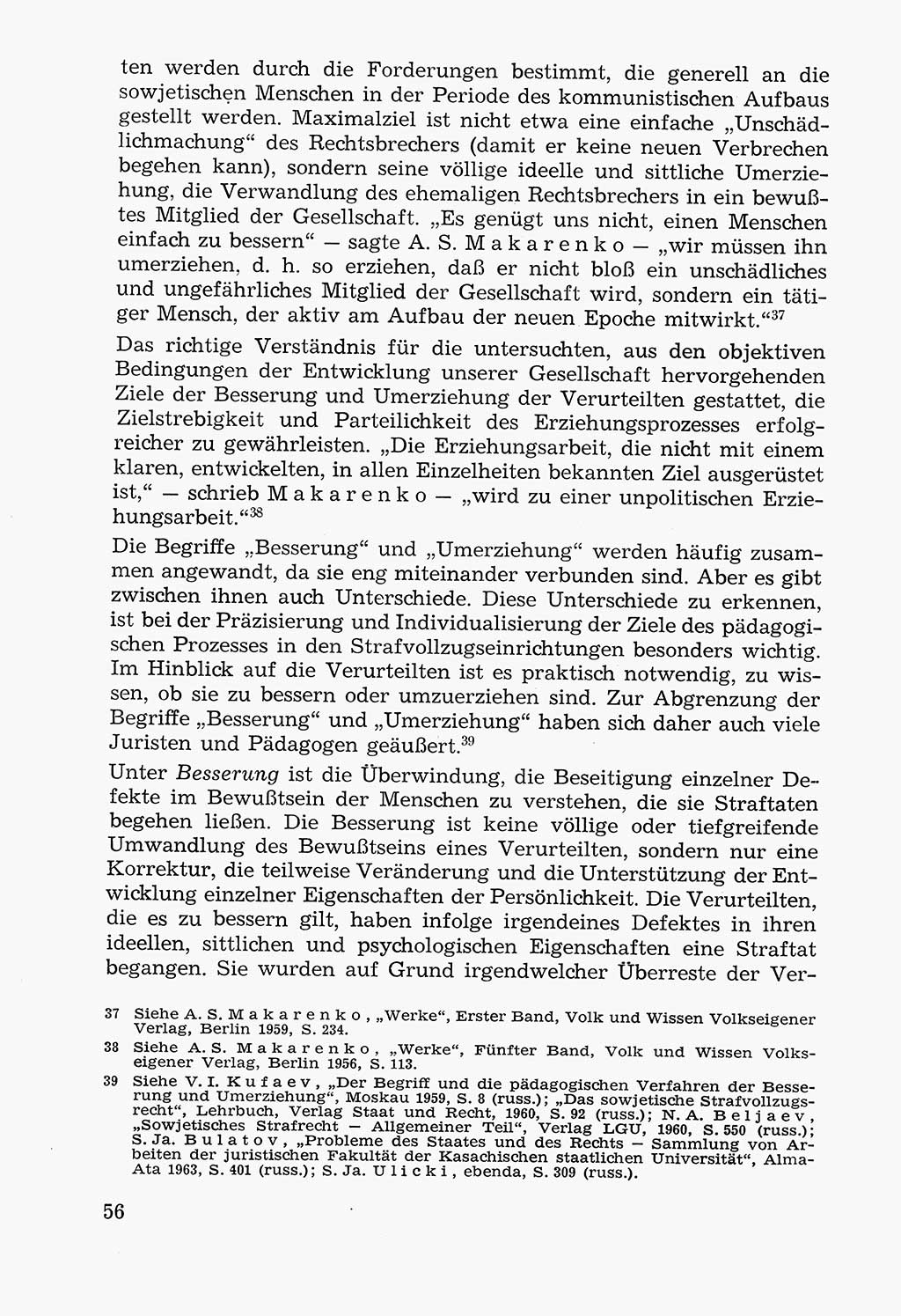 Lehrbuch der Strafvollzugspädagogik [Deutsche Demokratische Republik (DDR)] 1969, Seite 56 (Lb. SV-Pd. DDR 1969, S. 56)