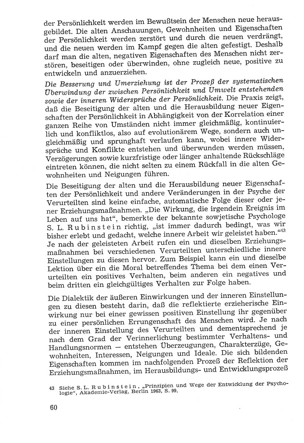 Lehrbuch der Strafvollzugspädagogik [Deutsche Demokratische Republik (DDR)] 1969, Seite 60 (Lb. SV-Pd. DDR 1969, S. 60)