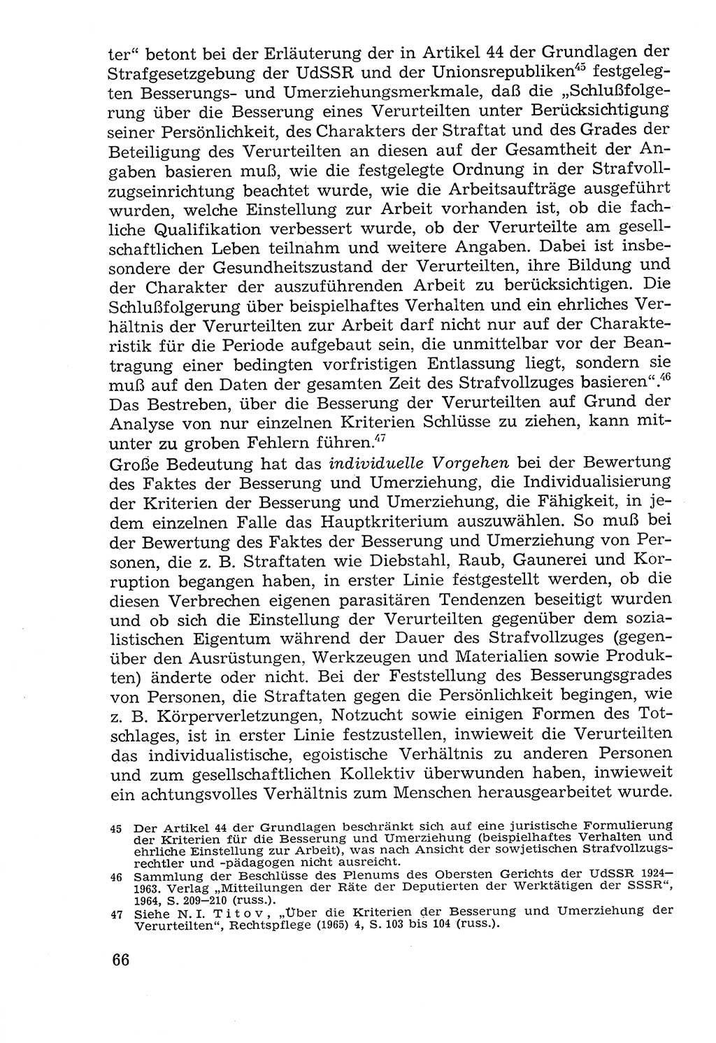 Lehrbuch der Strafvollzugspädagogik [Deutsche Demokratische Republik (DDR)] 1969, Seite 66 (Lb. SV-Pd. DDR 1969, S. 66)
