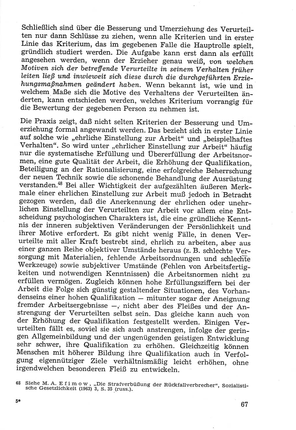 Lehrbuch der Strafvollzugspädagogik [Deutsche Demokratische Republik (DDR)] 1969, Seite 67 (Lb. SV-Pd. DDR 1969, S. 67)