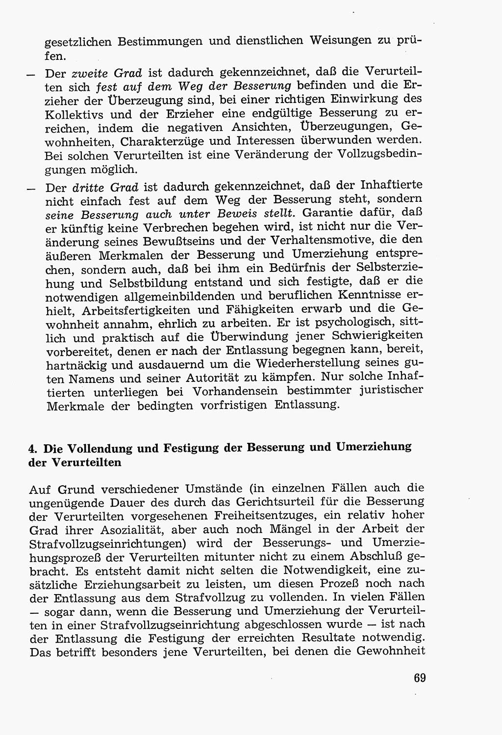 Lehrbuch der Strafvollzugspädagogik [Deutsche Demokratische Republik (DDR)] 1969, Seite 69 (Lb. SV-Pd. DDR 1969, S. 69)