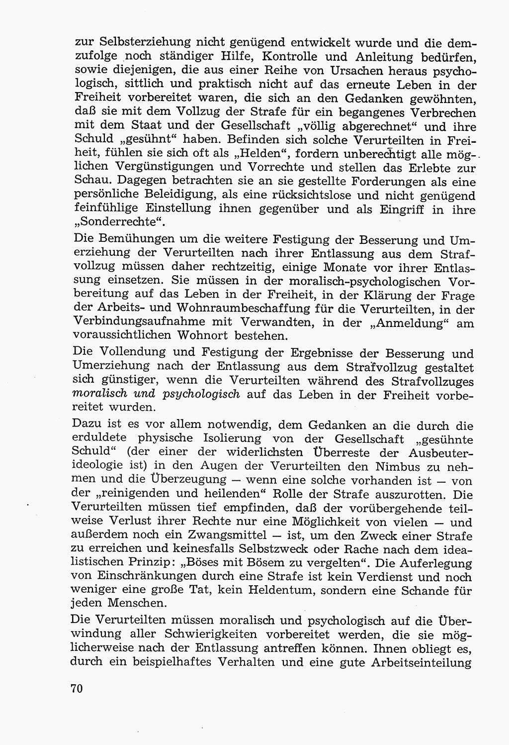 Lehrbuch der Strafvollzugspädagogik [Deutsche Demokratische Republik (DDR)] 1969, Seite 70 (Lb. SV-Pd. DDR 1969, S. 70)