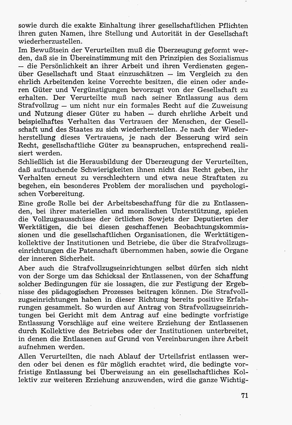 Lehrbuch der Strafvollzugspädagogik [Deutsche Demokratische Republik (DDR)] 1969, Seite 71 (Lb. SV-Pd. DDR 1969, S. 71)