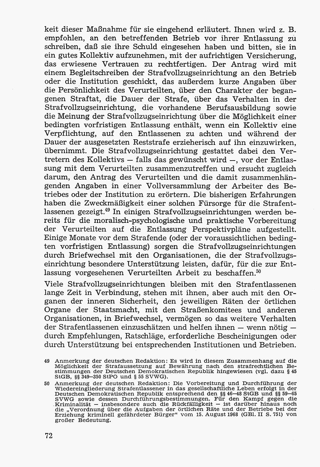 Lehrbuch der Strafvollzugspädagogik [Deutsche Demokratische Republik (DDR)] 1969, Seite 72 (Lb. SV-Pd. DDR 1969, S. 72)