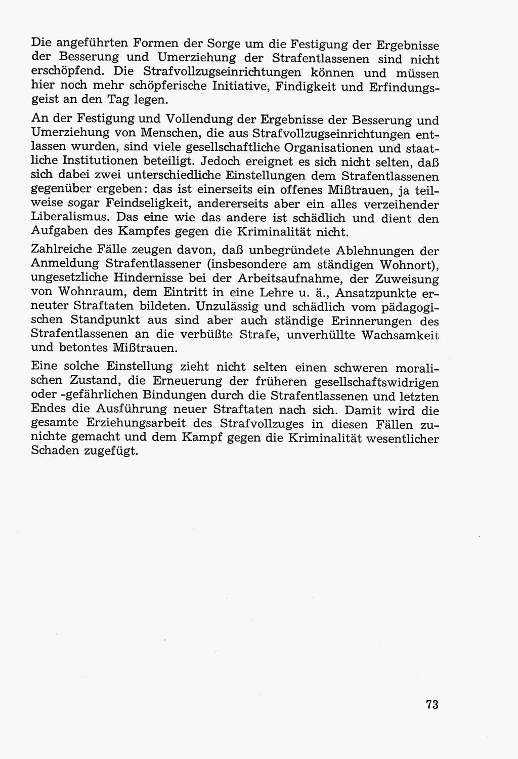 Lehrbuch der Strafvollzugspädagogik [Deutsche Demokratische Republik (DDR)] 1969, Seite 73 (Lb. SV-Pd. DDR 1969, S. 73)