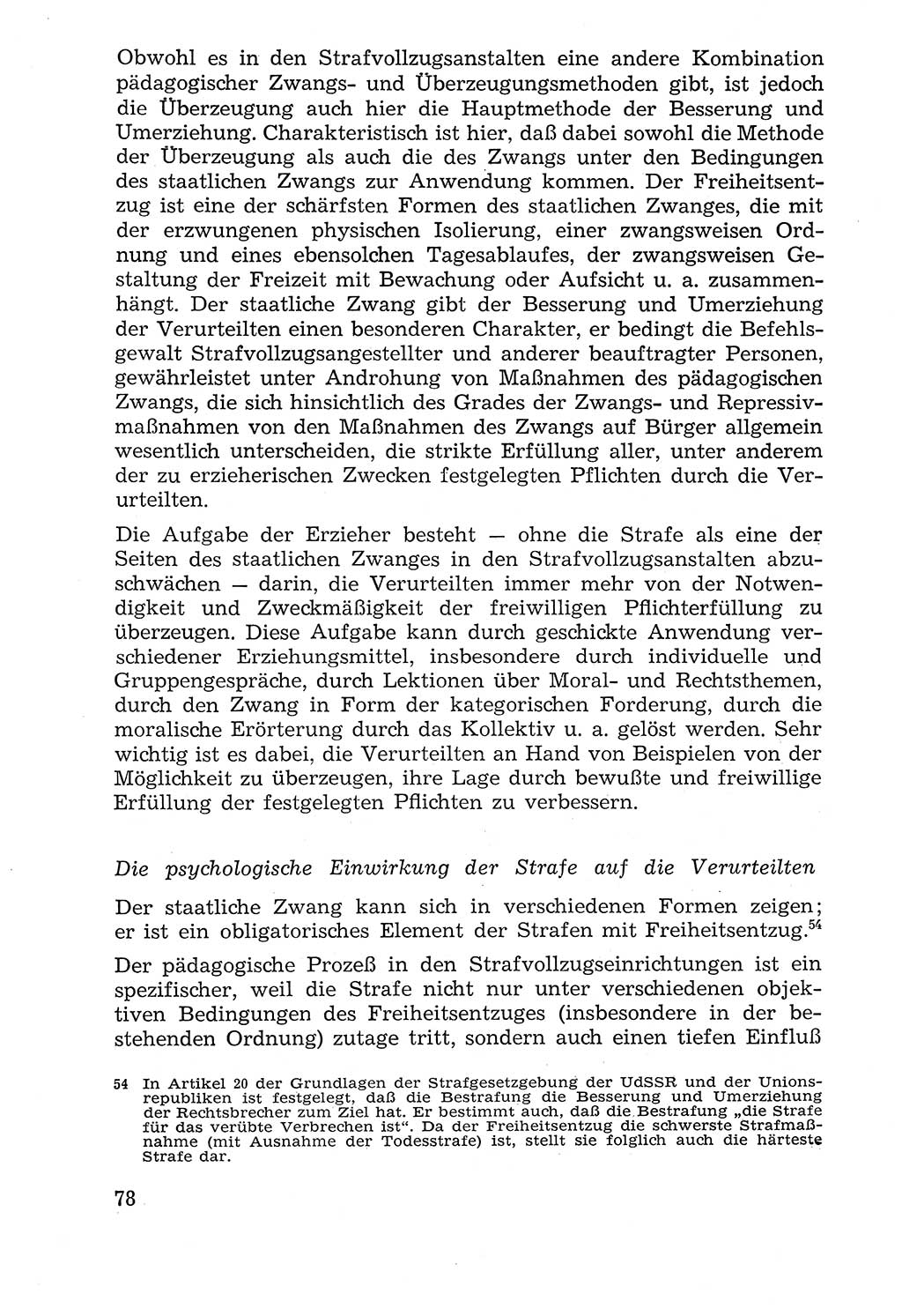 Lehrbuch der Strafvollzugspädagogik [Deutsche Demokratische Republik (DDR)] 1969, Seite 78 (Lb. SV-Pd. DDR 1969, S. 78)