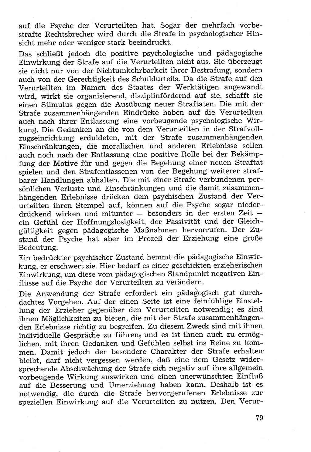 Lehrbuch der Strafvollzugspädagogik [Deutsche Demokratische Republik (DDR)] 1969, Seite 79 (Lb. SV-Pd. DDR 1969, S. 79)