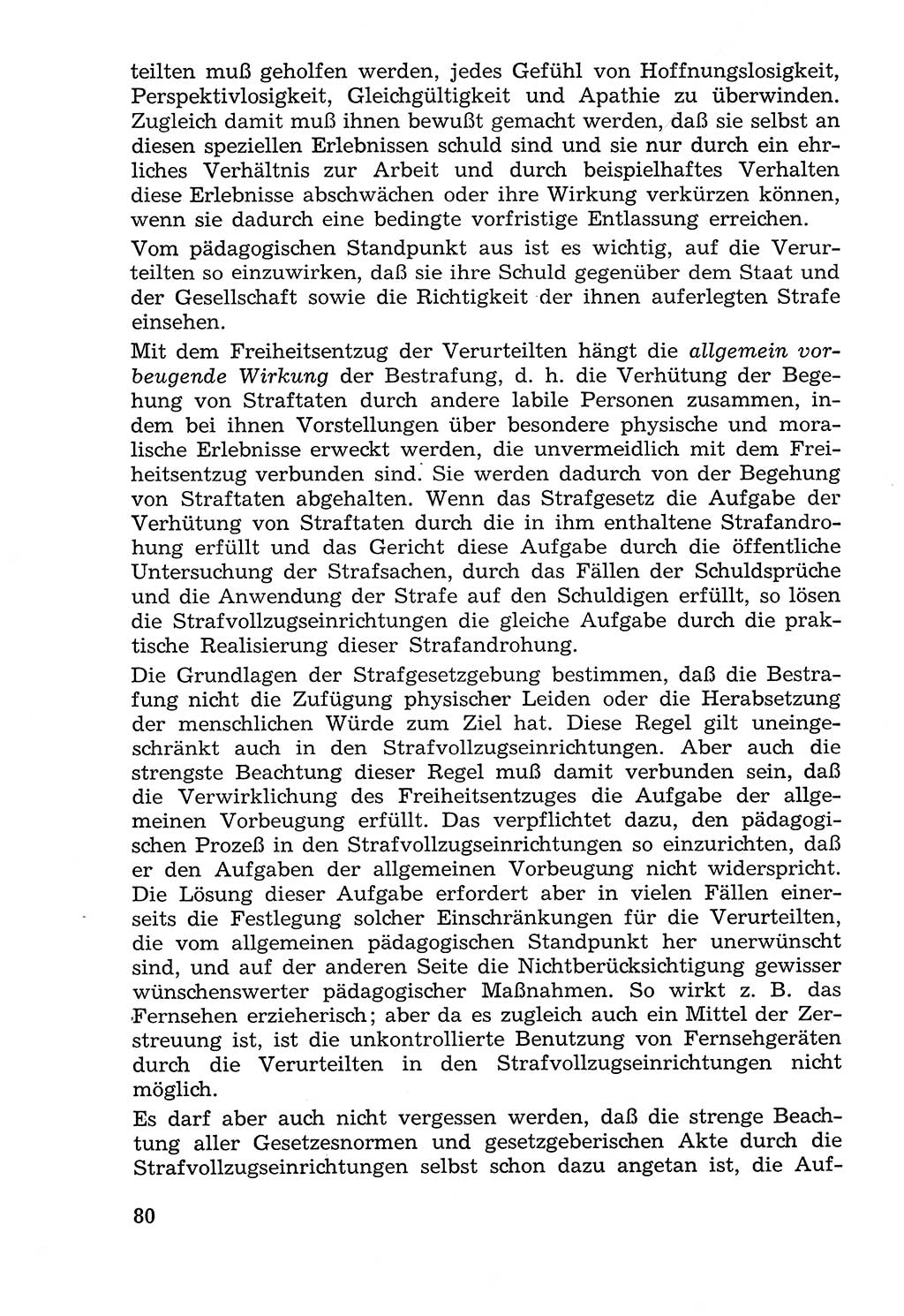 Lehrbuch der Strafvollzugspädagogik [Deutsche Demokratische Republik (DDR)] 1969, Seite 80 (Lb. SV-Pd. DDR 1969, S. 80)
