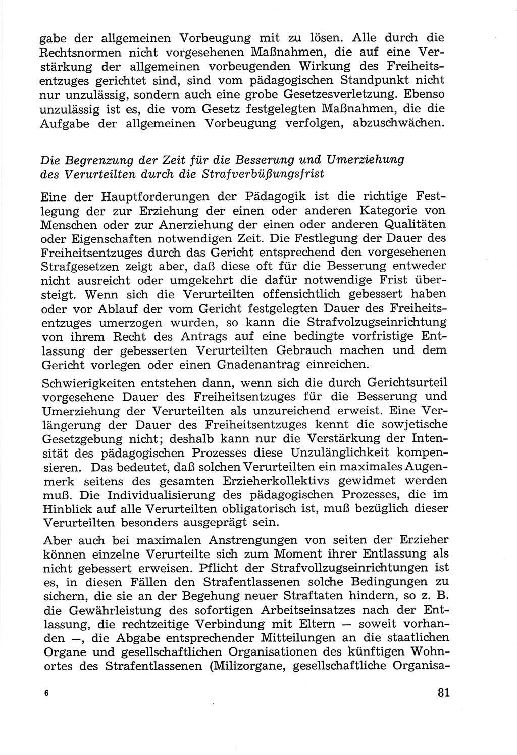 Lehrbuch der Strafvollzugspädagogik [Deutsche Demokratische Republik (DDR)] 1969, Seite 81 (Lb. SV-Pd. DDR 1969, S. 81)