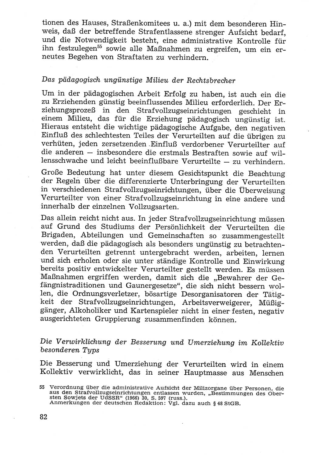 Lehrbuch der Strafvollzugspädagogik [Deutsche Demokratische Republik (DDR)] 1969, Seite 82 (Lb. SV-Pd. DDR 1969, S. 82)