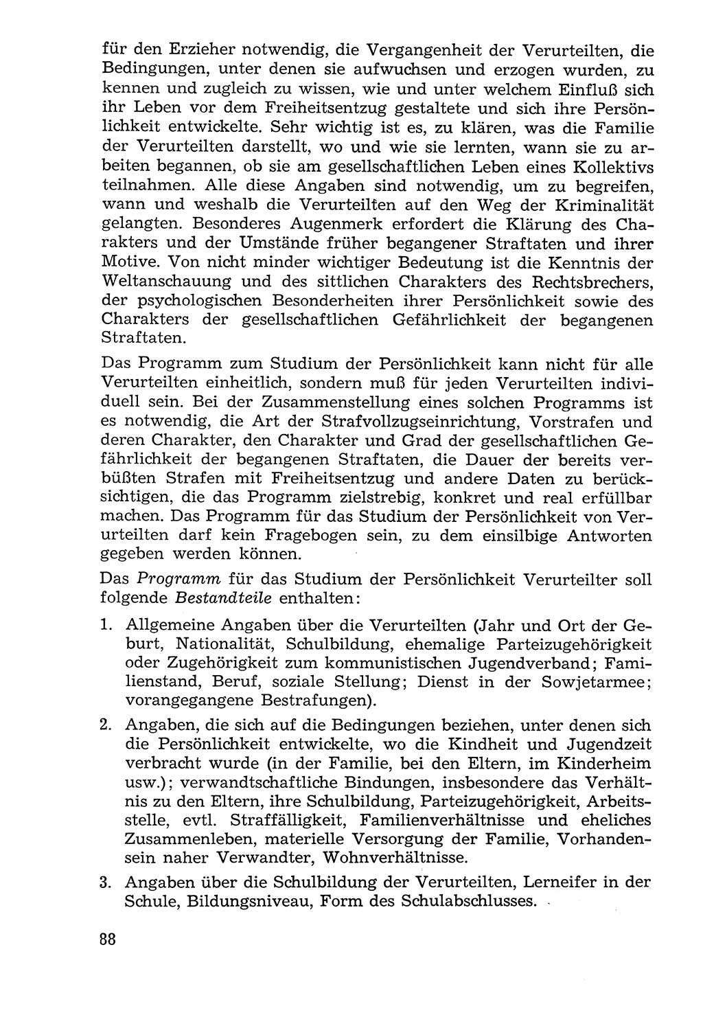 Lehrbuch der Strafvollzugspädagogik [Deutsche Demokratische Republik (DDR)] 1969, Seite 88 (Lb. SV-Pd. DDR 1969, S. 88)