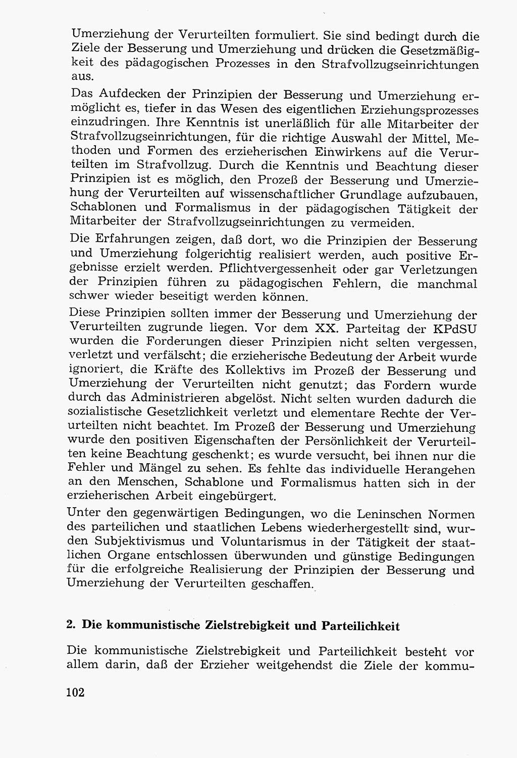 Lehrbuch der Strafvollzugspädagogik [Deutsche Demokratische Republik (DDR)] 1969, Seite 102 (Lb. SV-Pd. DDR 1969, S. 102)
