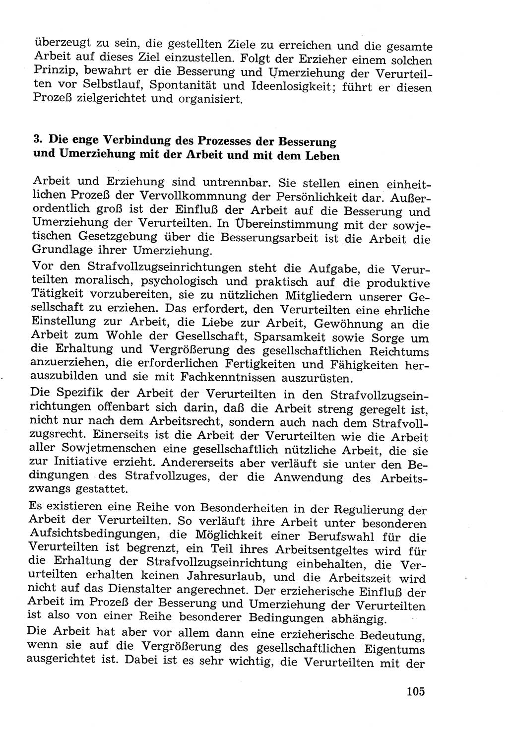 Lehrbuch der Strafvollzugspädagogik [Deutsche Demokratische Republik (DDR)] 1969, Seite 105 (Lb. SV-Pd. DDR 1969, S. 105)