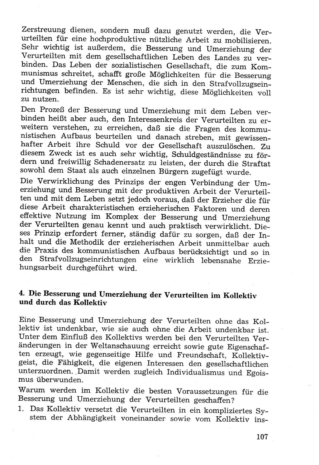 Lehrbuch der Strafvollzugspädagogik [Deutsche Demokratische Republik (DDR)] 1969, Seite 107 (Lb. SV-Pd. DDR 1969, S. 107)