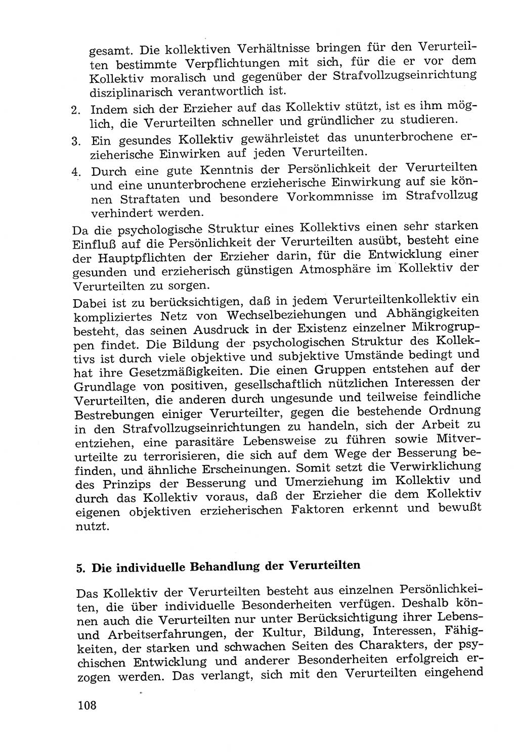 Lehrbuch der Strafvollzugspädagogik [Deutsche Demokratische Republik (DDR)] 1969, Seite 108 (Lb. SV-Pd. DDR 1969, S. 108)