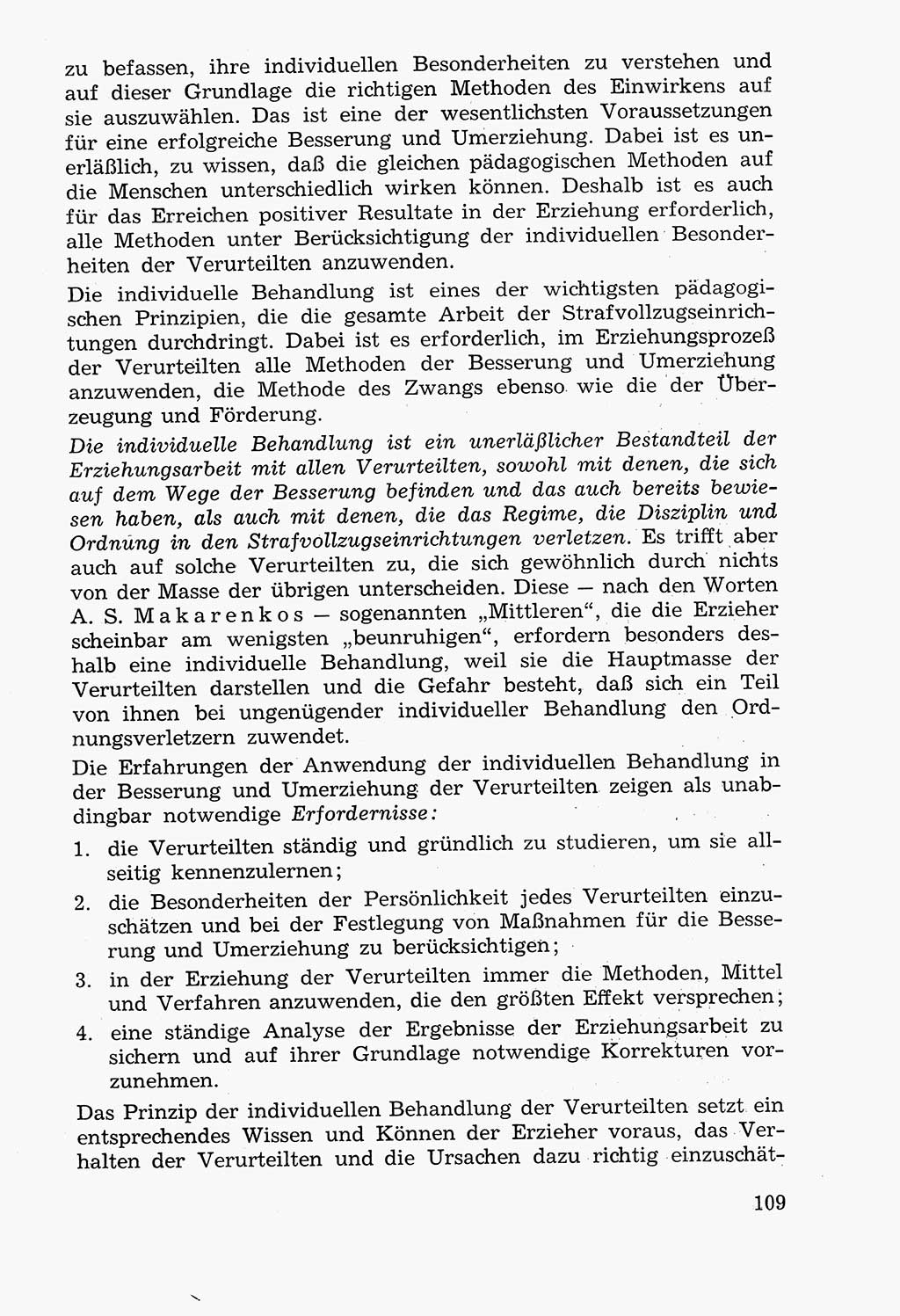 Lehrbuch der Strafvollzugspädagogik [Deutsche Demokratische Republik (DDR)] 1969, Seite 109 (Lb. SV-Pd. DDR 1969, S. 109)