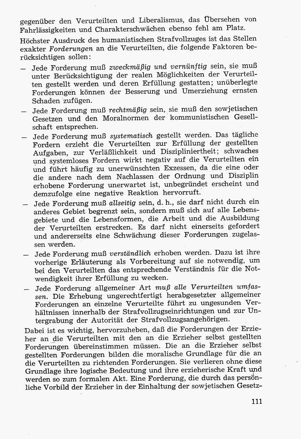 Lehrbuch der Strafvollzugspädagogik [Deutsche Demokratische Republik (DDR)] 1969, Seite 111 (Lb. SV-Pd. DDR 1969, S. 111)