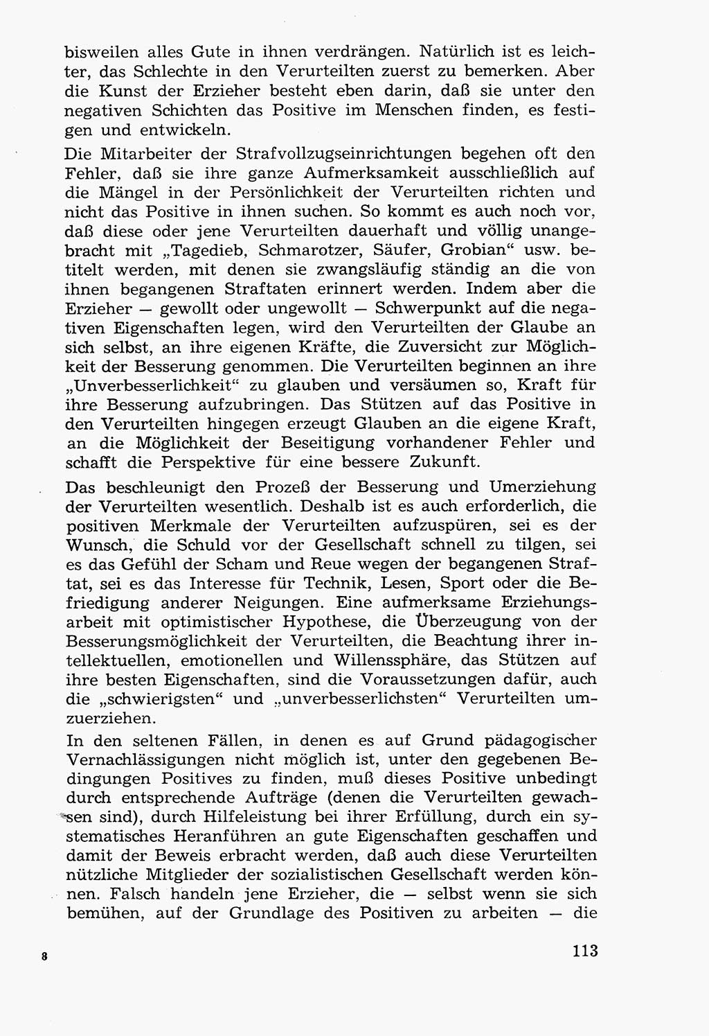 Lehrbuch der Strafvollzugspädagogik [Deutsche Demokratische Republik (DDR)] 1969, Seite 113 (Lb. SV-Pd. DDR 1969, S. 113)