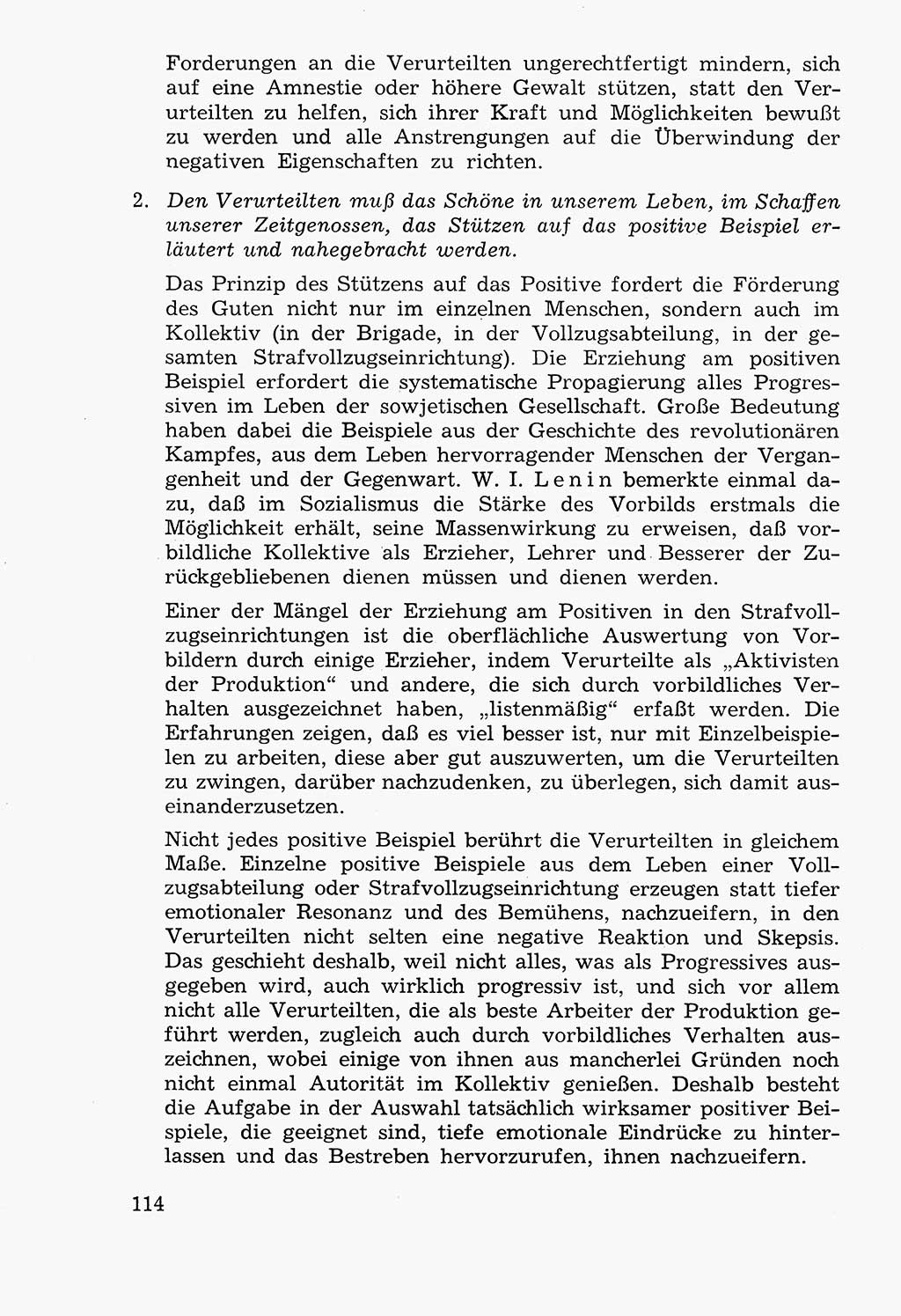 Lehrbuch der Strafvollzugspädagogik [Deutsche Demokratische Republik (DDR)] 1969, Seite 114 (Lb. SV-Pd. DDR 1969, S. 114)