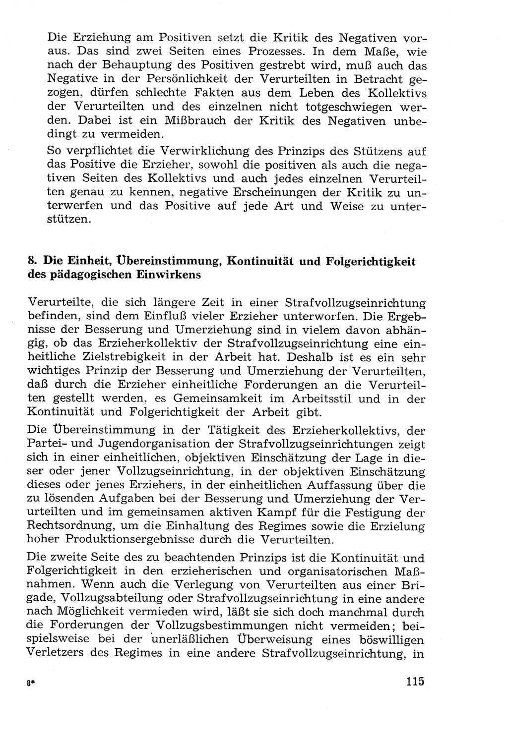 Lehrbuch der Strafvollzugspädagogik [Deutsche Demokratische Republik (DDR)] 1969, Seite 115 (Lb. SV-Pd. DDR 1969, S. 115)