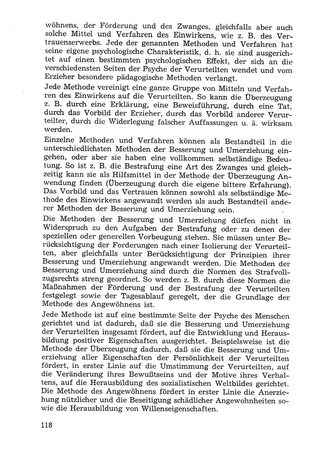 Lehrbuch der Strafvollzugspädagogik [Deutsche Demokratische Republik (DDR)] 1969, Seite 118 (Lb. SV-Pd. DDR 1969, S. 118)