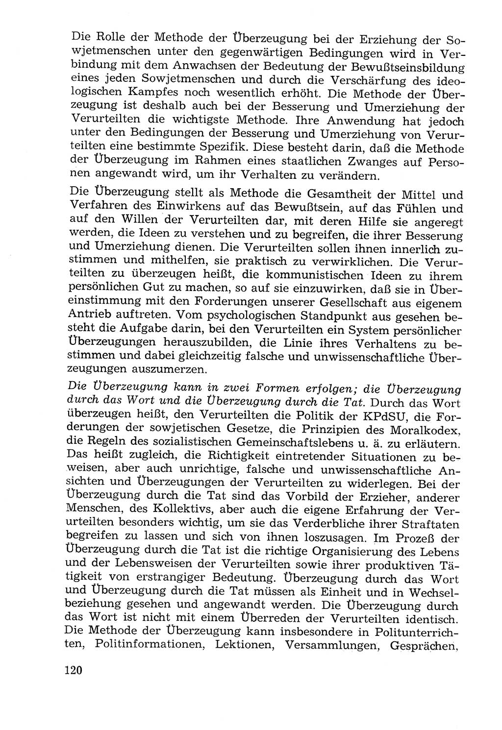 Lehrbuch der Strafvollzugspädagogik [Deutsche Demokratische Republik (DDR)] 1969, Seite 120 (Lb. SV-Pd. DDR 1969, S. 120)