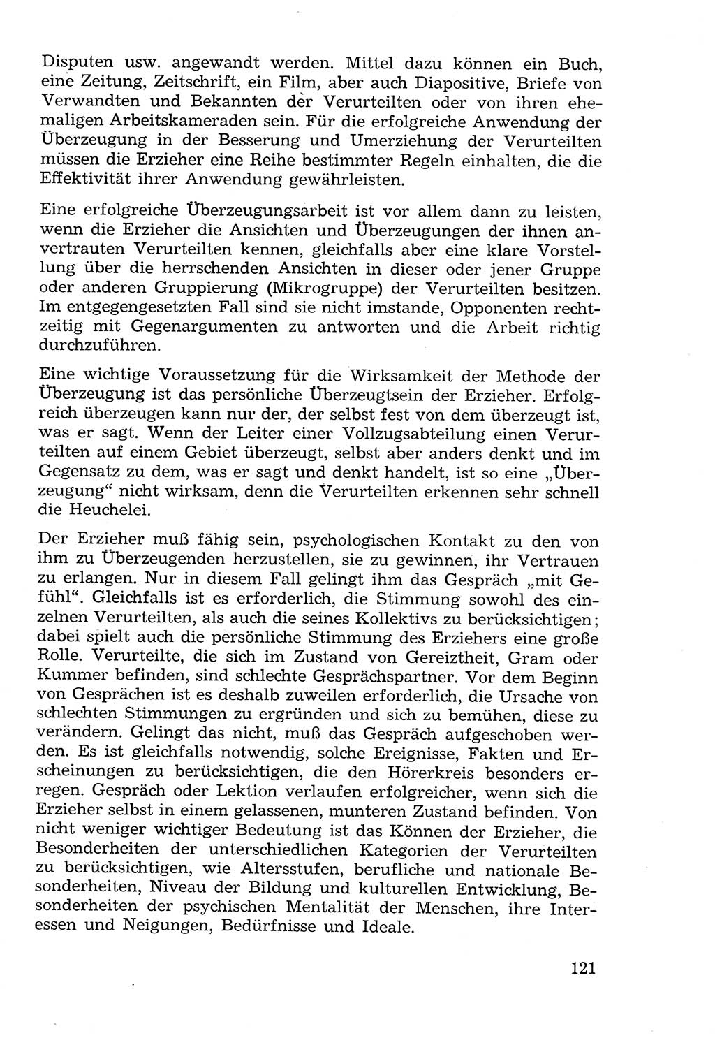 Lehrbuch der Strafvollzugspädagogik [Deutsche Demokratische Republik (DDR)] 1969, Seite 121 (Lb. SV-Pd. DDR 1969, S. 121)