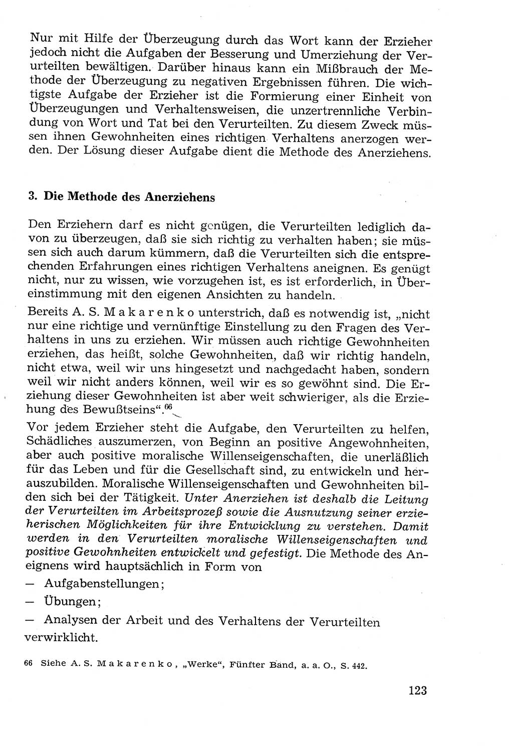 Lehrbuch der Strafvollzugspädagogik [Deutsche Demokratische Republik (DDR)] 1969, Seite 123 (Lb. SV-Pd. DDR 1969, S. 123)