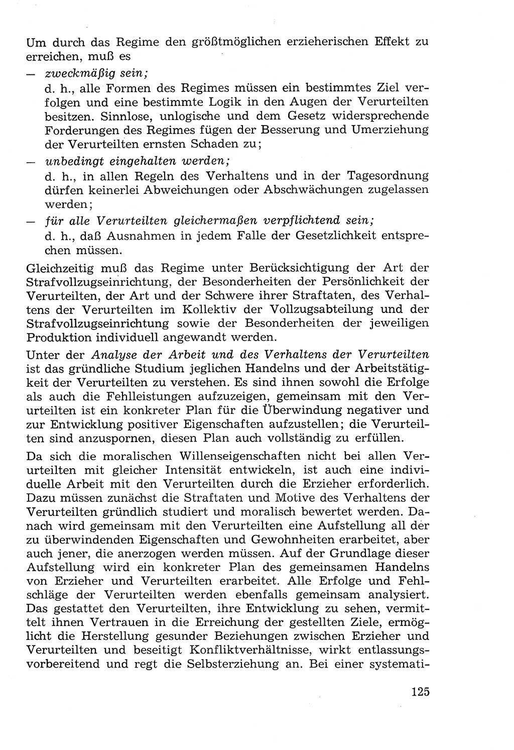Lehrbuch der Strafvollzugspädagogik [Deutsche Demokratische Republik (DDR)] 1969, Seite 125 (Lb. SV-Pd. DDR 1969, S. 125)
